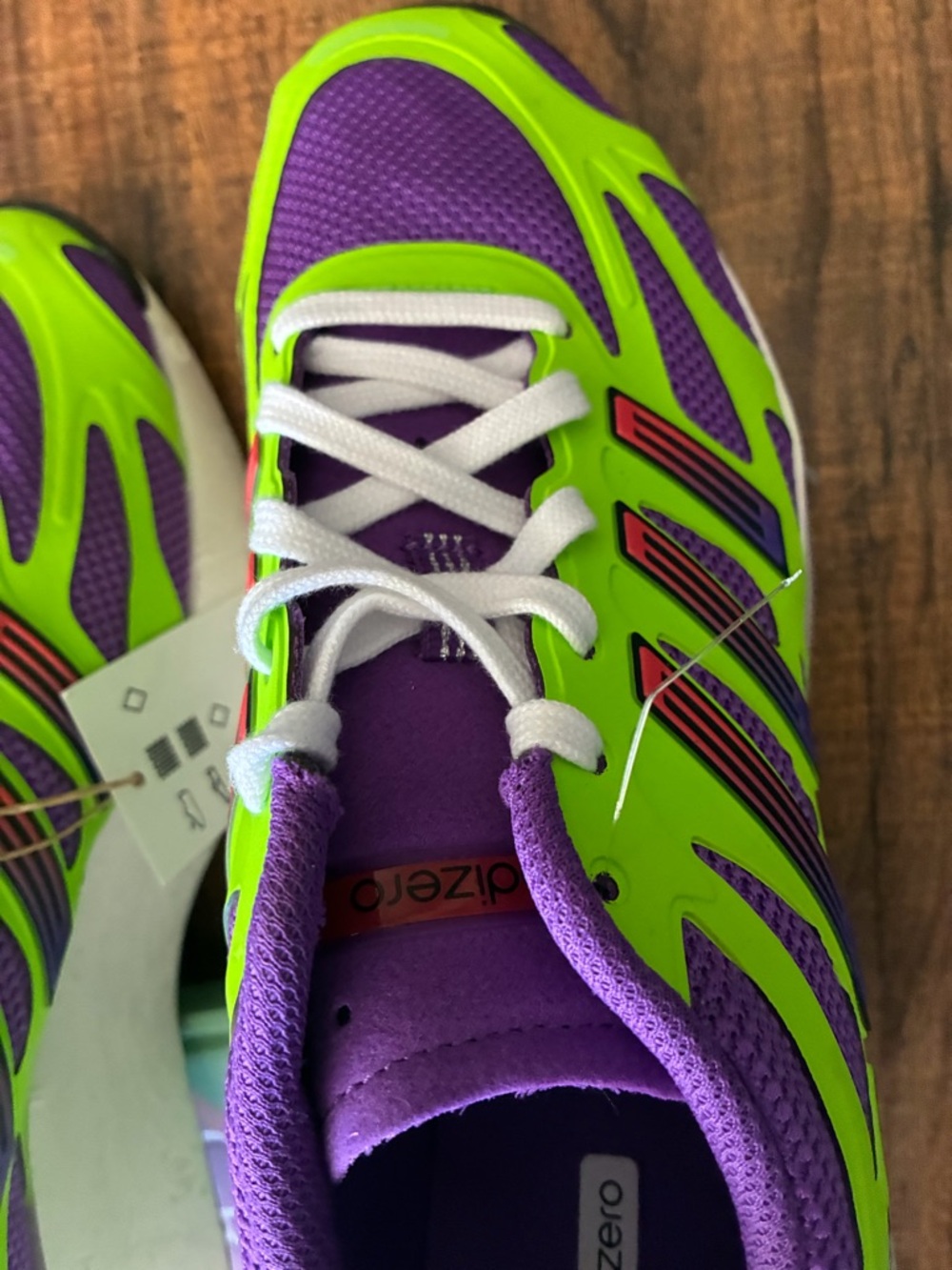 Adidas Adizero Aruku /Active Purple Solar Green" colorway / Women Size 9 / NWT - Picture 8 of 12